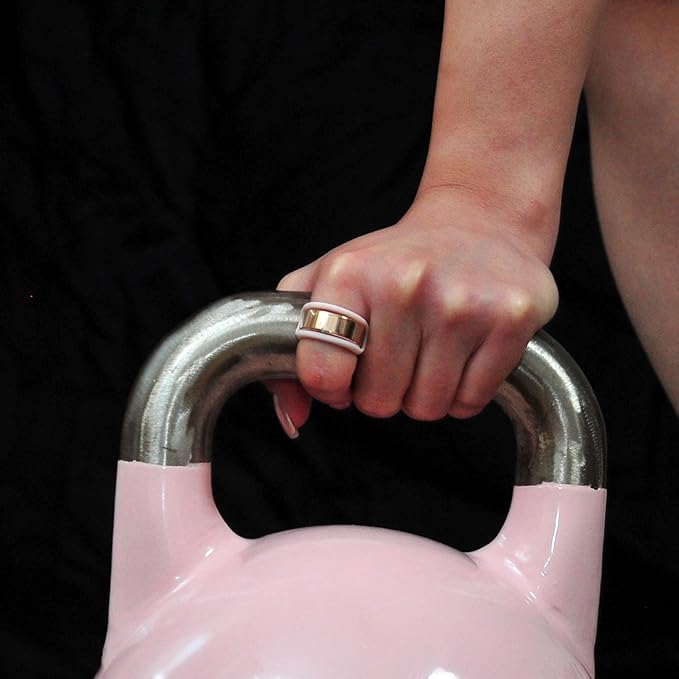 Rinfit Smart Ring Protector - Silicone Ring Enhancer for Active Lifestyle and Gym - StyleFit U.S. Design Patent - Pink, Size 11