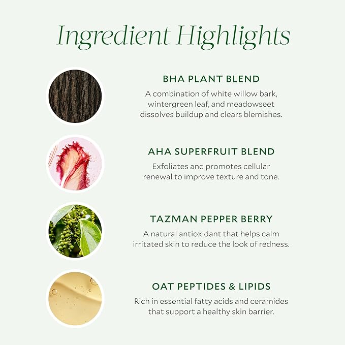 Tata Harper Clarifying Mask, BHA Face Mask for Blemishes, Exfoliating Face Mask with AHA's, Natural Skincare, 30ml