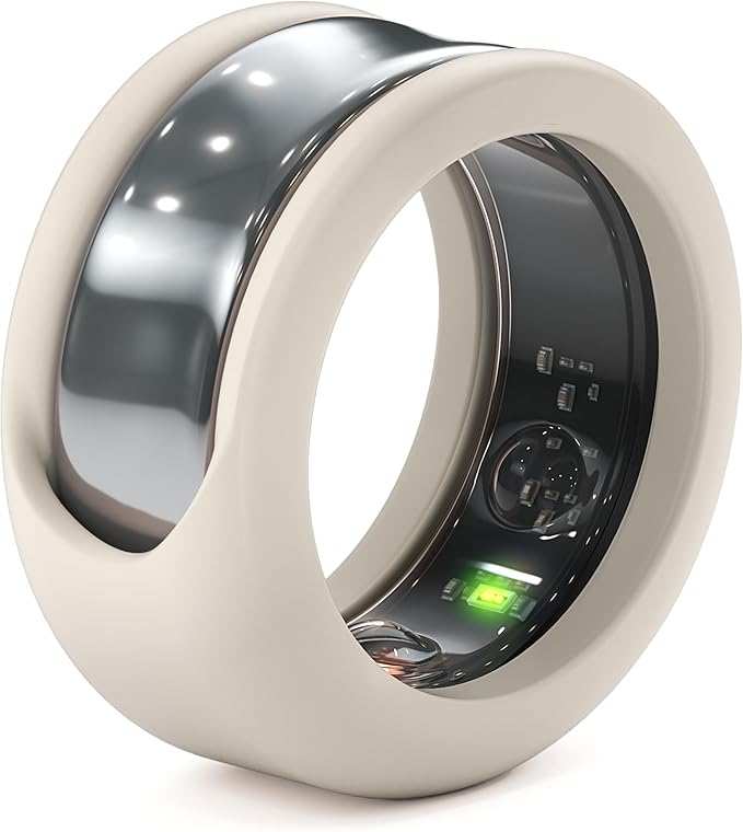 Rinfit Smart Ring Protector - Silicone Ring Enhancer for Active Lifestyle and Gym - StyleFit U.S. Design Patent - Stone, Size 9