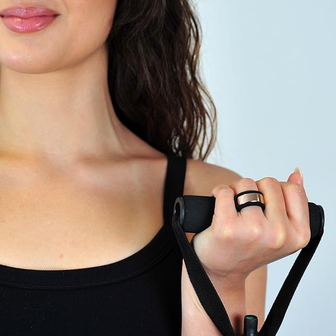 Rinfit Smart Ring Protector - Silicone Ring Enhancer for Active Lifestyle and Gym - StyleFit U.S. Design Patent - Black, Size 12