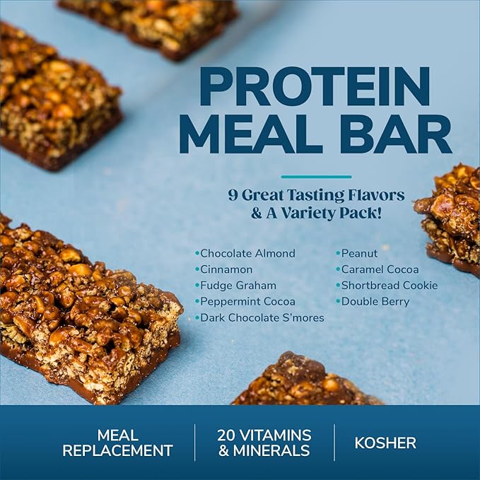 WonderSlim Meal Replacement Bar, Double Berry, 15g Protein, 20 Vitamins & Minerals, Gluten Free (7ct)