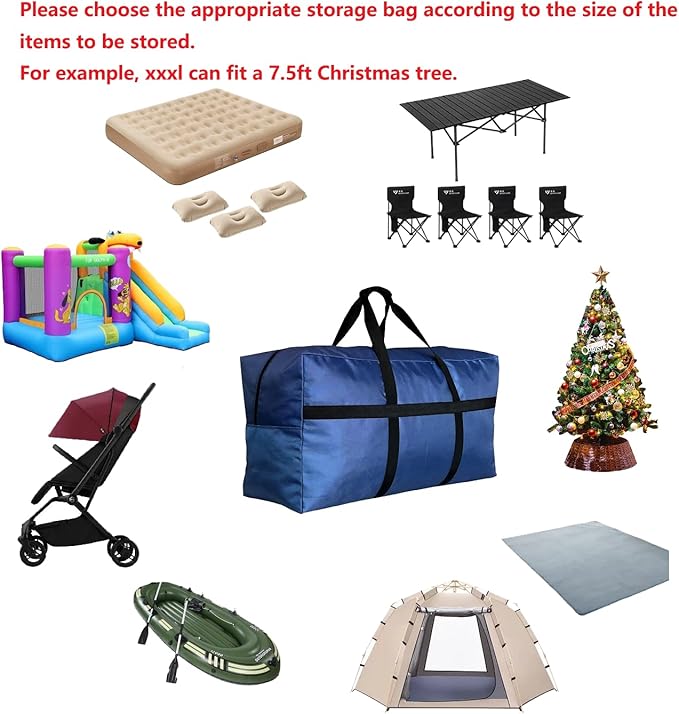 Extra Large Duffle Bag for Travel, Big Foldable Storage Bag - Black