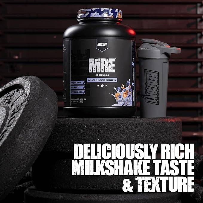 REDCON1 MRE Protein Powder, Fudge Brownie - Meal Replacement Protein Blend Made with MCT Oil & Whole Foods - Protein with Natural Ingredients to Aid in Muscle Recovery (25 Servings)