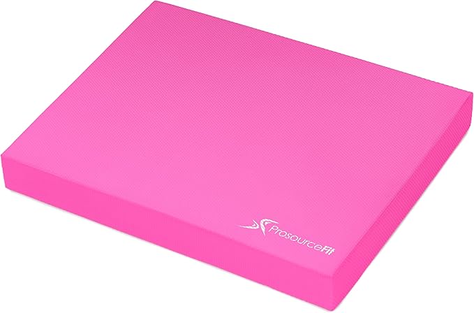 ProsourceFit Exercise Balance Pad – Non-Slip Cushioned Foam Mat & Knee Pad for Fitness and Stability Training, Yoga, Physical Therapy