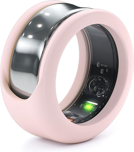 Rinfit Smart Ring Protector - Silicone Ring Enhancer for Active Lifestyle and Gym - StyleFit U.S. Design Patent - Pink, Size 8