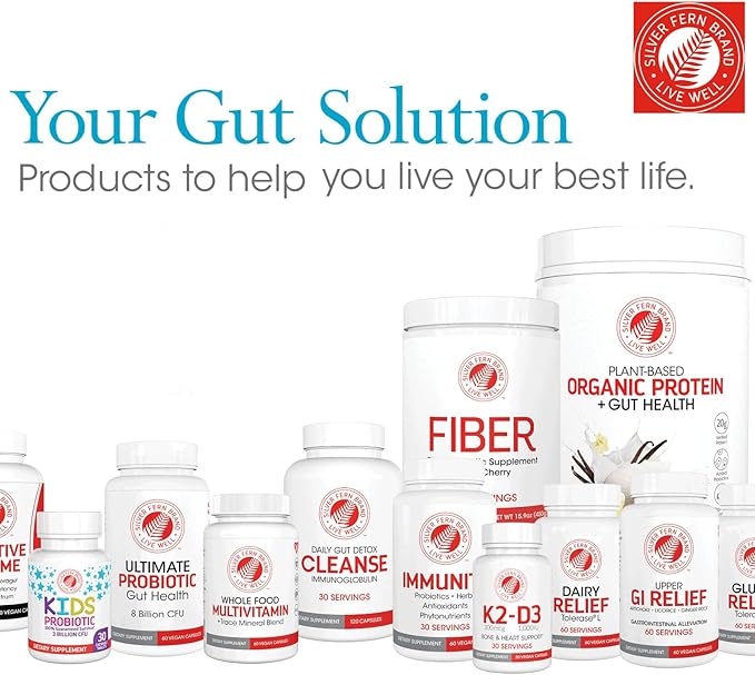 Silver Fern Brand Slow Motility+Kit ??Digestive Support Bundle ??30-Day Supply ??2 Motility, 2 Berry Flavor Powder Reflux ??Capsules, Powder ??Artichoke Leaf, Okra, Ashwagandha, MucoSave ??Made in USA