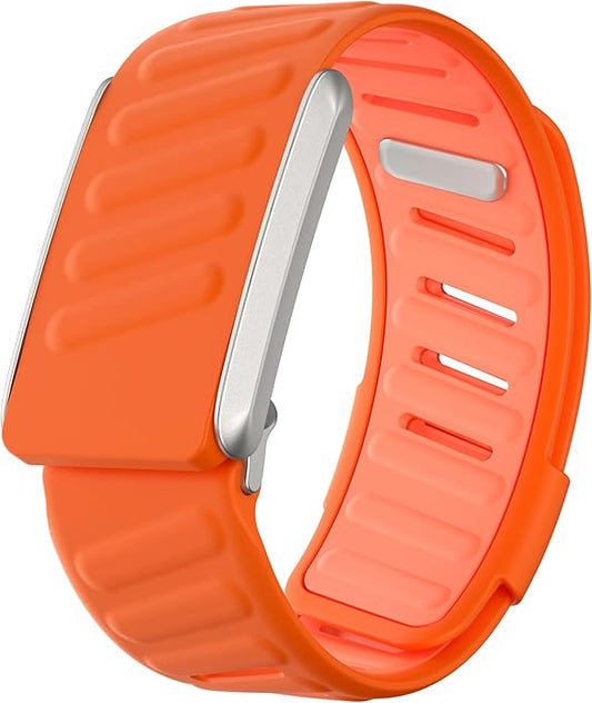Comfort Durable Silicone Wristband Compatible with WHOOP 4.0 Band, Soft Silicone Sports Loop Strap for Men & Women, with U Shapped Connector