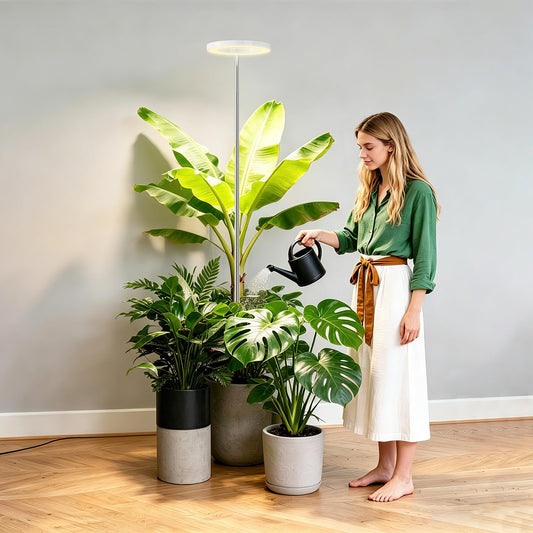 LPMZMBL Grow Lights for Indoor Plants, Indoor Plant Light,80 LEDs Full Spectrum Plant Lights for Indoor Growing with 6/12/16H Timer-W1