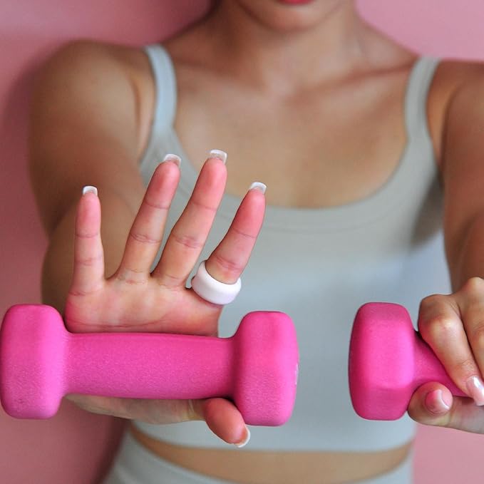Rinfit Smart Ring Protector - Silicone Ring Enhancer for Active Lifestyle and Gym - StyleFit U.S. Design Patent - Pink, Size 11
