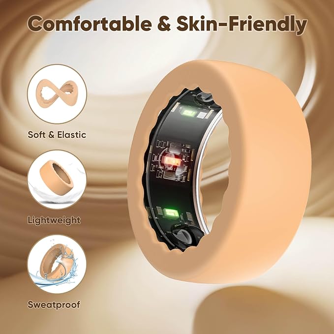 BO&DQQ 15 Pack Ring Protector Compatible with Oura Ring Cover Gen 4 / Gen 3 / Samsung Galaxy/RingConn/ULTRAHUMAN, Anti-Scratch Elastic Silicone Case for Smartring Men Women Working Out Gym