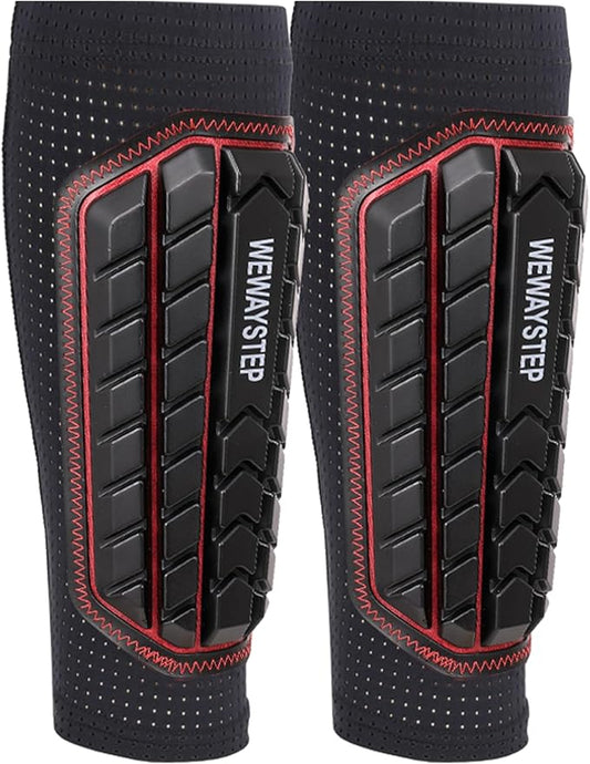 Shin Guards Soccer Kids Youth, Adult Shin Guards with Honeycomb Padding，Breathable & Anti-Slip Calf Compression Sleeves
