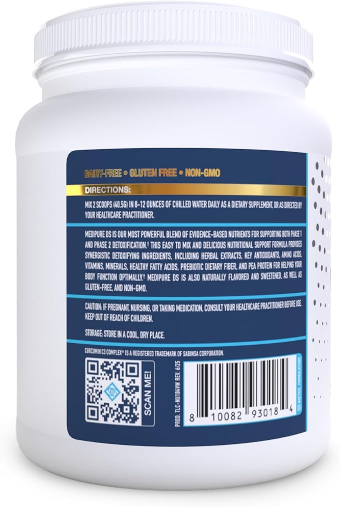 NuEthix Formulations Medipure DS with Pea Protein Phase 1 & 2 Detoxification System, Supplement to Help Support The Body’s Natural Detoxification Process, Vanilla Wafer (Non-Caffeinated), 20 Servings