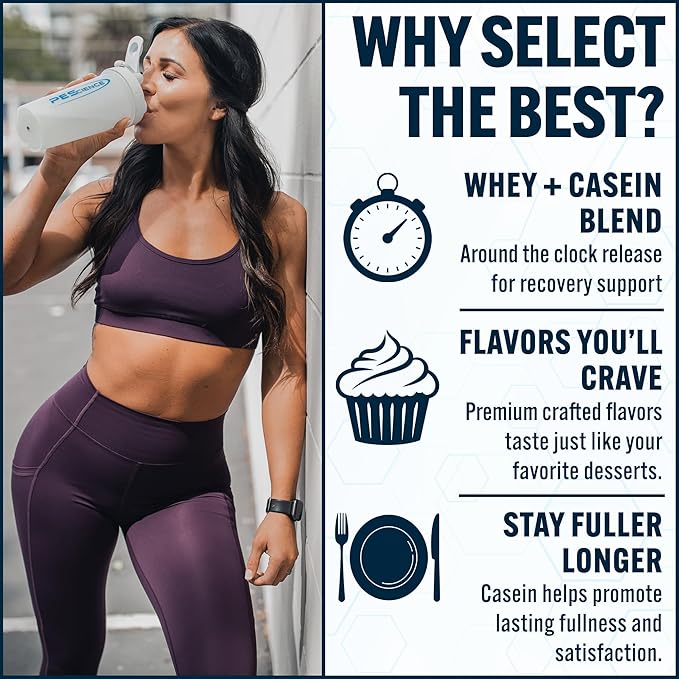 PEScience Select Protein Powder, Whey and Casein Blend, Clean Protein Powder for Women and Men, Low Calorie, Low Carb, Keto Friendly, Gluten Free - Chocolate Peanut Butter Cup - 55 Servings