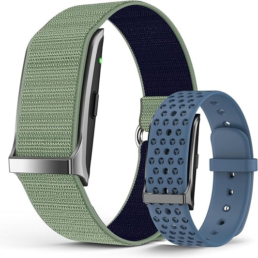 Smart Bracelet, Wearable Activity & Fitness Tracker Band, 24H Sleep Tracker, All-Day Continuous Heart Rate Blood Pressure Stress HRV Monitor, 170+ Sport Modes Smart Wristband with 2 Bands, Free APP