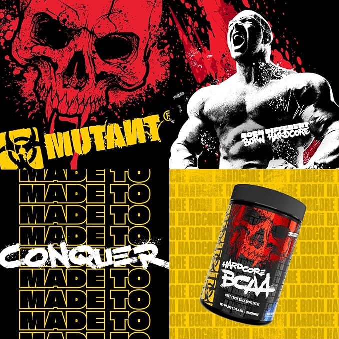 Mutant Hardcore BCAA - Pre, Intra or Post Workout ??BCAA Next Level branched-Chain Amino Acids Supplement ??Hydration + Recovery - 30 Serving - Pineapple
