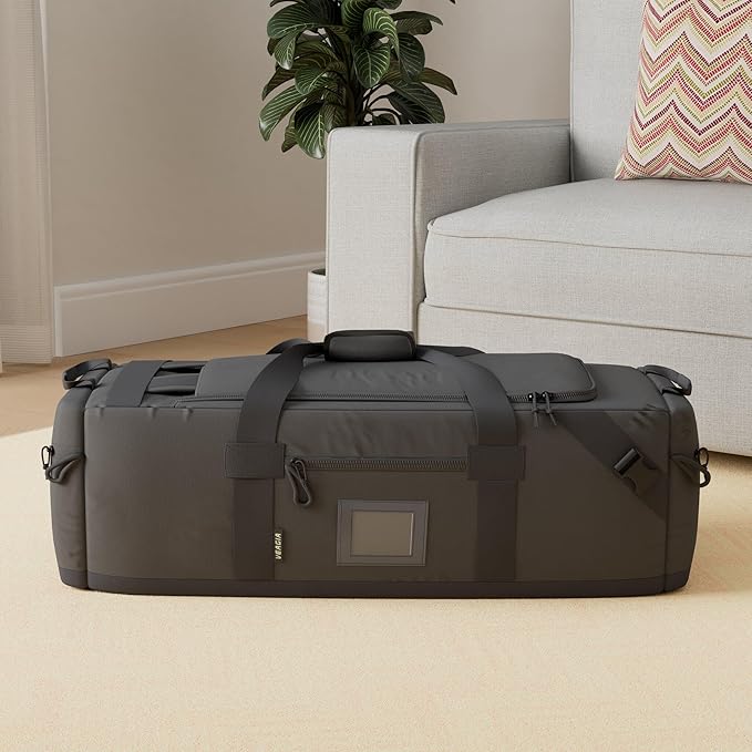 86l Large Duffel Bag For Travel, Gym & Sports - Water Repellent Polyester, Hidden Straps, Shoe Compartment - Perfect Luggage Duffle Bag Or Backpack For Men & Women