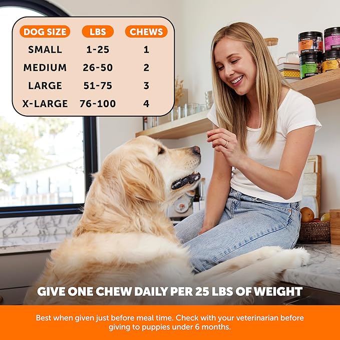 Hip & Joint Health - Glucosamine for Dogs Soft Chews, Joint Supplement for Dogs with Glucosamine Chondroitin, MSM, Turmeric, Joint Support + Mobility, May Reduce Occasional Discomfort (Chicken 180ct)
