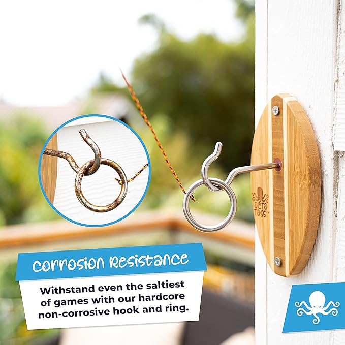 Hook and Ring Game Women and Man Cave Game Room Decor, Ring Game on a String for Game Room Games. Hook and Ring Toss Game Stocking Stuffers for Kids, and Gifts for Men Who Have Everything