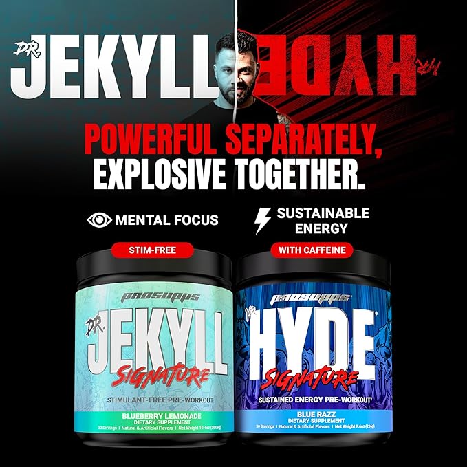 PROSUPPS Mr. Hyde Xtreme Pre Workout Powder with Creatine, Beta Alanine & Caffeine ??Extreme Energy, Pumps, Focus & Performance - Fitness & Gym Supplements for Men & Women (Fruit Punch, 30 Servings)