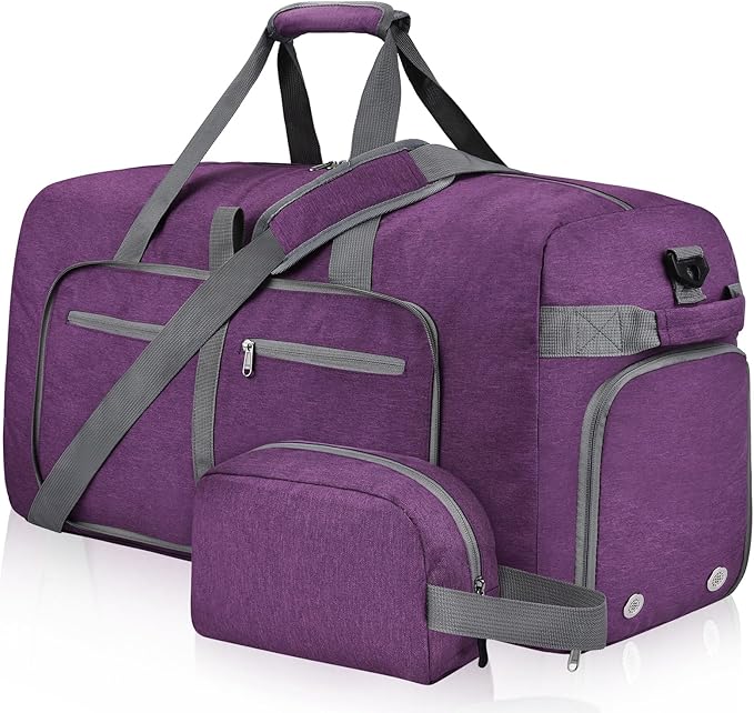Felipe Varela Duffle Bag with Shoes Compartment and Adjustable Strap,Foldable Travel Duffel Bags for Men Women,Waterproof Duffel Bags