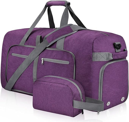 Felipe Varela Duffle Bag with Shoes Compartment and Adjustable Strap,Foldable Travel Duffel Bags for Men Women,Waterproof Duffel Bags