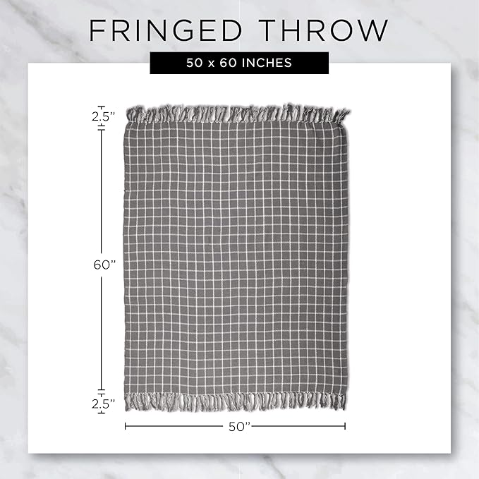 DII Diamond Throw Collection Woven Cotton, 50x60, Pumpkin Spice
