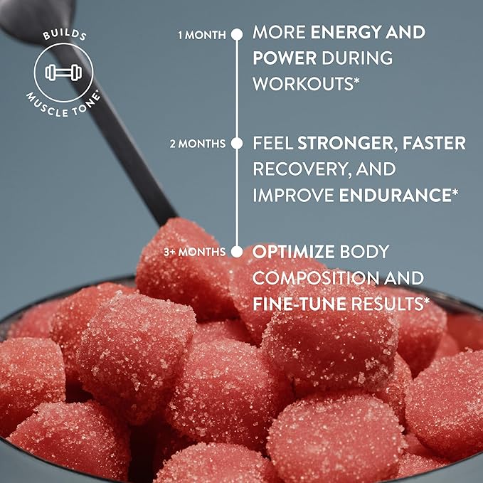 Arrae Tone Gummies – Creatine Monohydrate 5g for Women – Support Lean Muscle, Strength & Recovery – Hormone-Friendly Muscle Toning Supplement – Mixed Berry Flavor – 90 Count