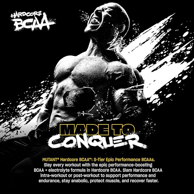 Mutant Hardcore BCAA - Pre, Intra or Post Workout ??BCAA Next Level branched-Chain Amino Acids Supplement ??Hydration + Recovery - 30 Serving - Fruit Punch