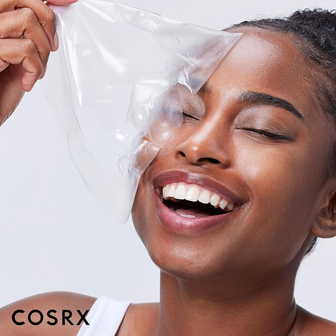 COSRX Advanced Snail Mucin Glass Glow Hydrogel Face Masks Skincare 3 EA, Collagen Face Mask, Travel Essentials, Overnight Face Mask, Korean Skin Care