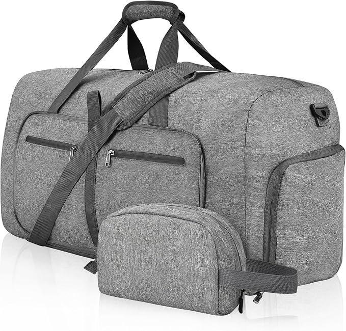 Felipe Varela Duffle Bag with Shoes Compartment and Adjustable Strap,Foldable Travel Duffel Bags for Men Women,Waterproof Duffel Bags