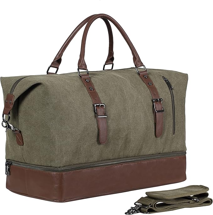 Weekender Overnight Bag Carry On Bag Travel Bag with Shoe Pouch