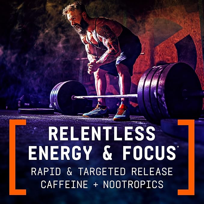 BEYOND RAW LIT V2 Clinical Strength Pre Workout Powder, Hits Harder, Bigger Pumps, Caffeine, L-Citrulline, Creatine, Passion Orange Guava, 30 Servings