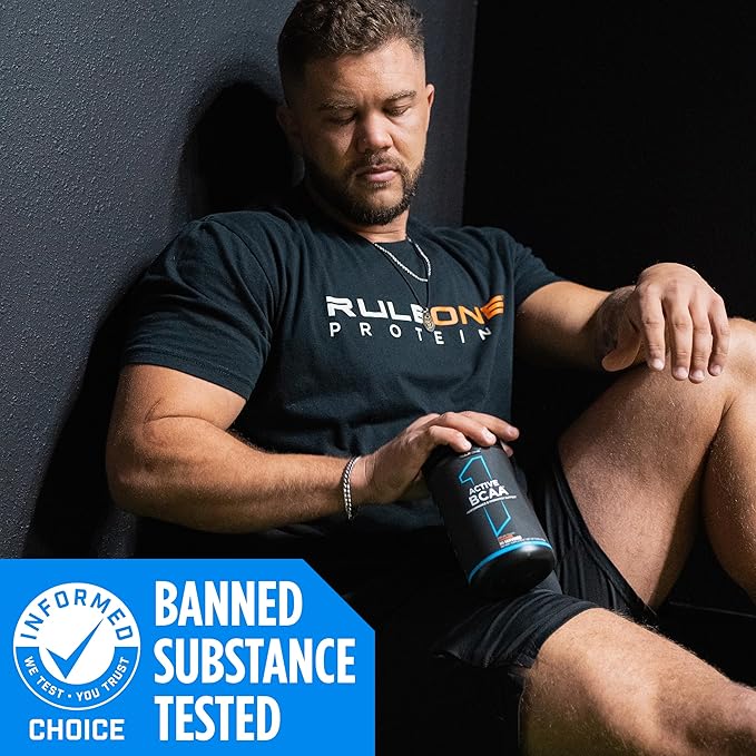 Rule 1 Active BCAA - Performance, Hydration, and Recovery Support with 5g BCAAs + Electrolytes, L-Glutamine, and Citrulline (30 Servings, Orange)
