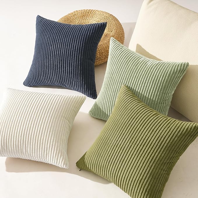 Topfinel 20x20 Set of 4 Livingroom Cushion Covers Soft Boho Decorative Velvet Pillow Covers for Bed Accent Modern Pillowcases Sofa Livingroom Home Decor Muted Teal